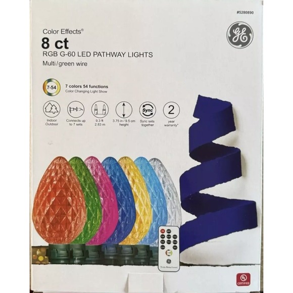 Other - GE Color Effects 8-Marker Color Changing Christmas Light Bulb Pathway Markers